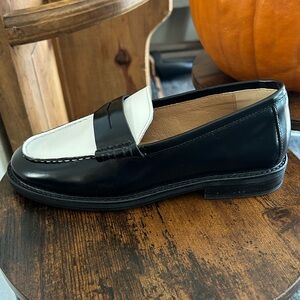 Madison Black and White Women’s Loafers